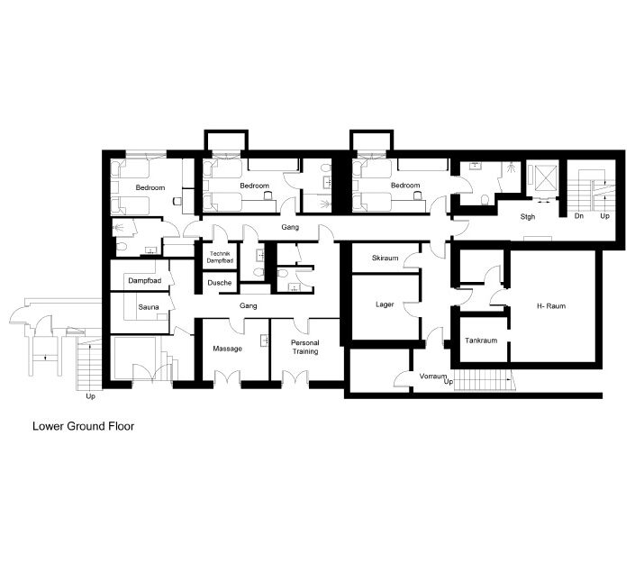Chalet 47 Floor Plan - Lower Ground Floor