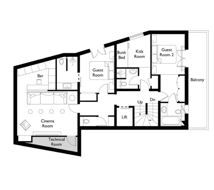 Chalet Colombe Floor Plan - First Floor