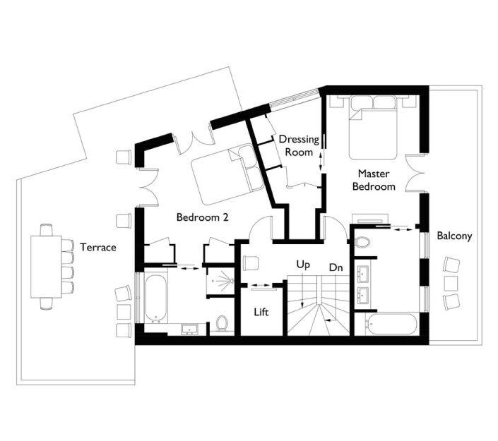 Chalet Colombe Floor Plan - Second Floor