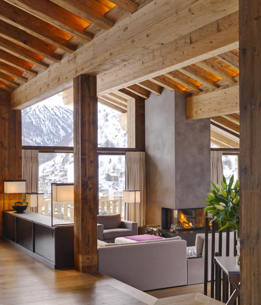 Chalet Les Anges Living Area - Luxury Ski Chalet in Zermatt