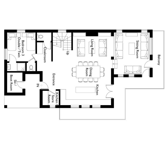 Chalet Montana Floor Plan - Garden Floor