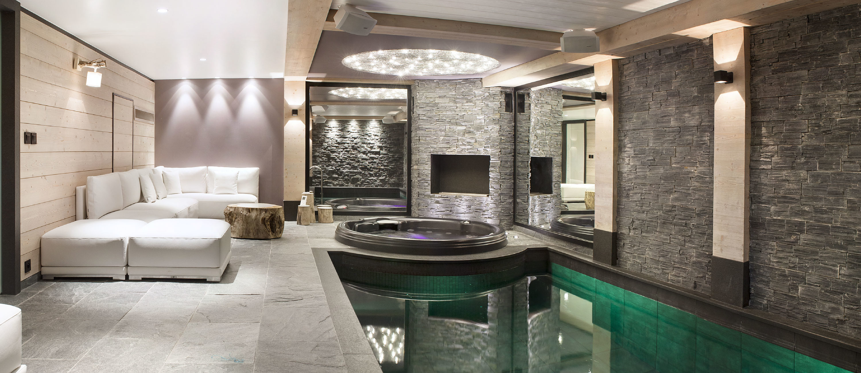 Chalet Colombe Indoor Swimming Pool & Spa Area