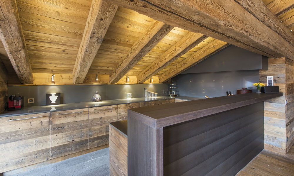 Kitchen at Place Blanche in Verbier