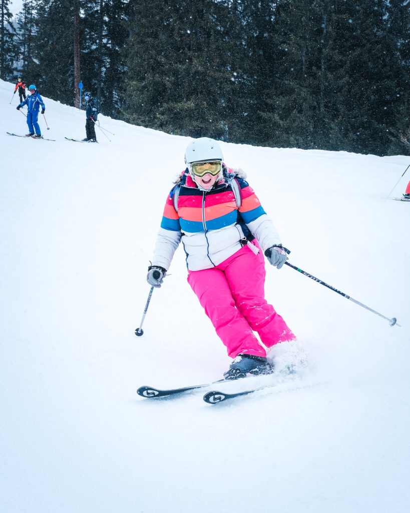 Woman skiing in St Anton