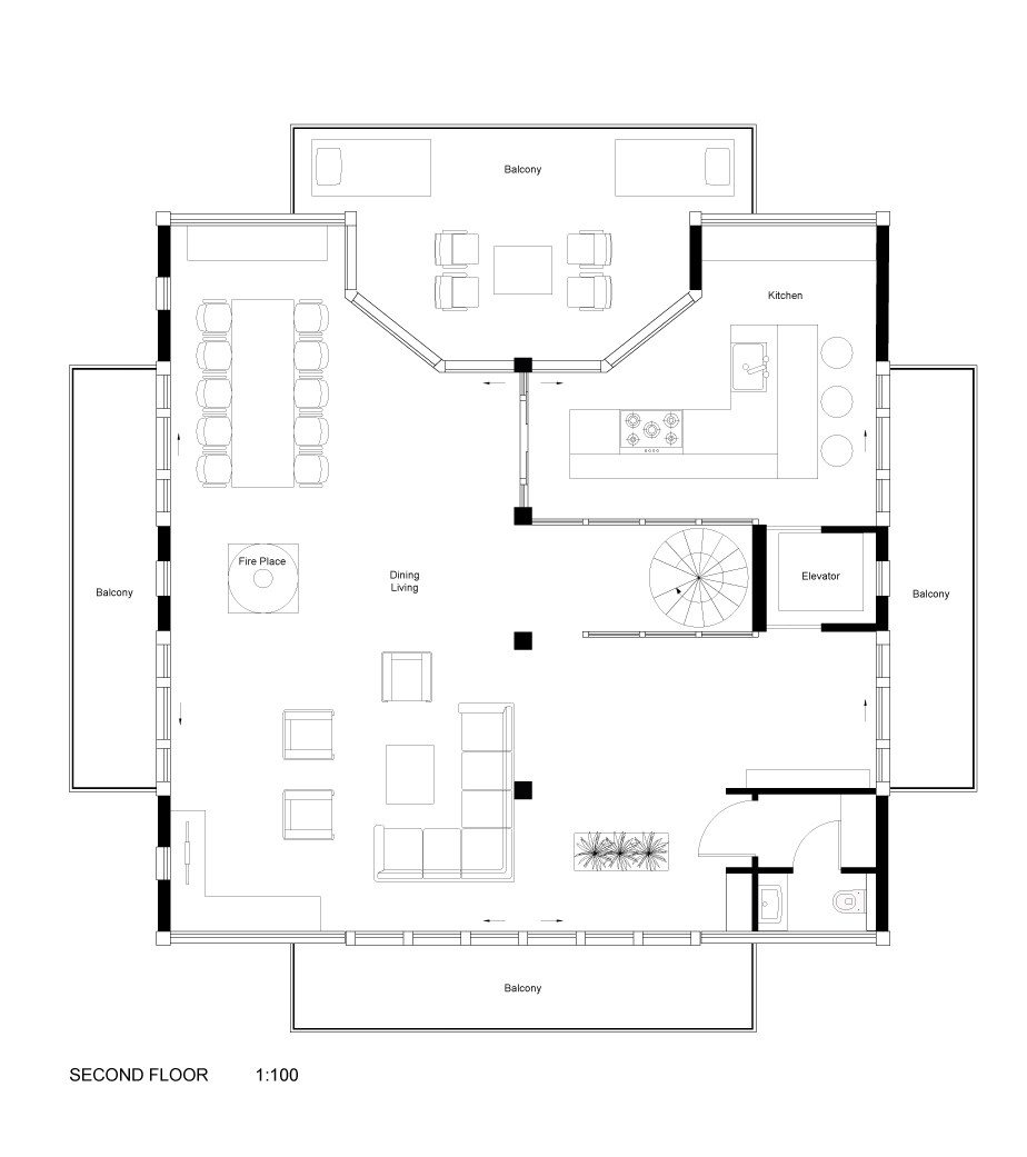Chalet Tahion Second Floor Floor Plan